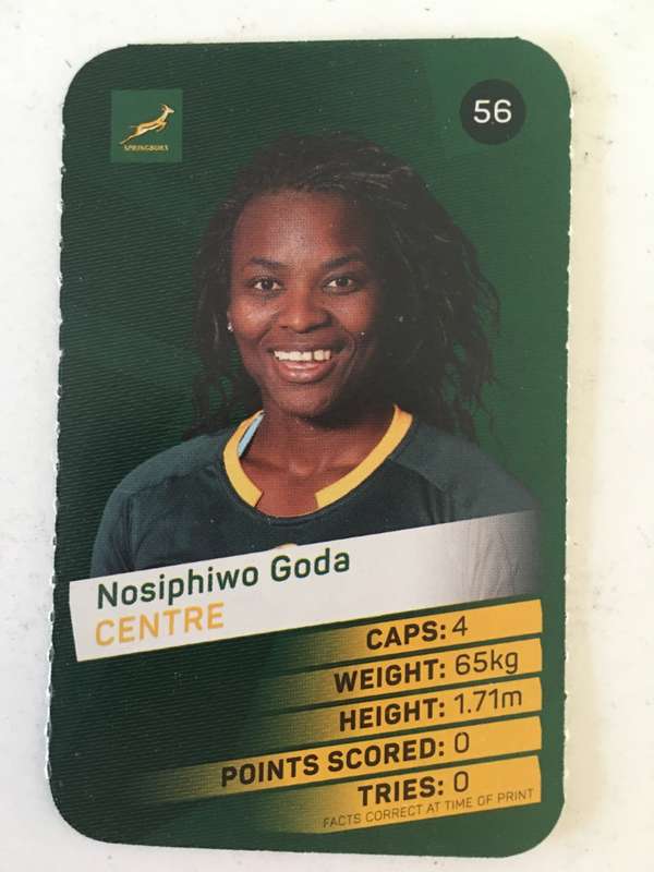 SPRINGBOK TRADING CARD  - PICK N PAY SUPER CARDS - NO. 56 -