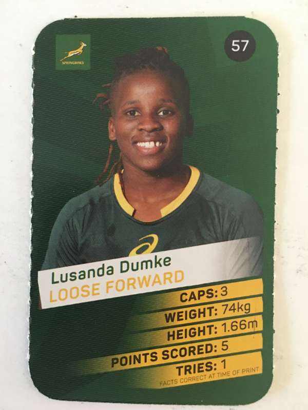 SPRINGBOK TRADING CARD  - PICK N PAY SUPER CARDS - NO. 57 -