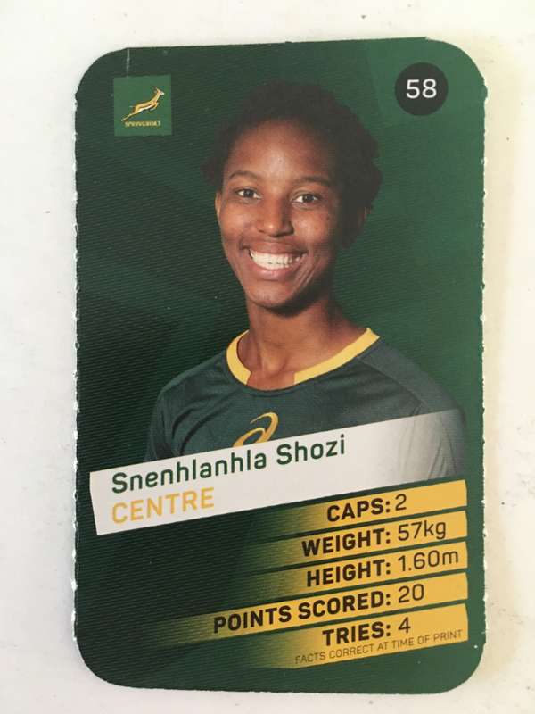 SPRINGBOK TRADING CARD  - PICK N PAY SUPER CARDS - NO. 58 -