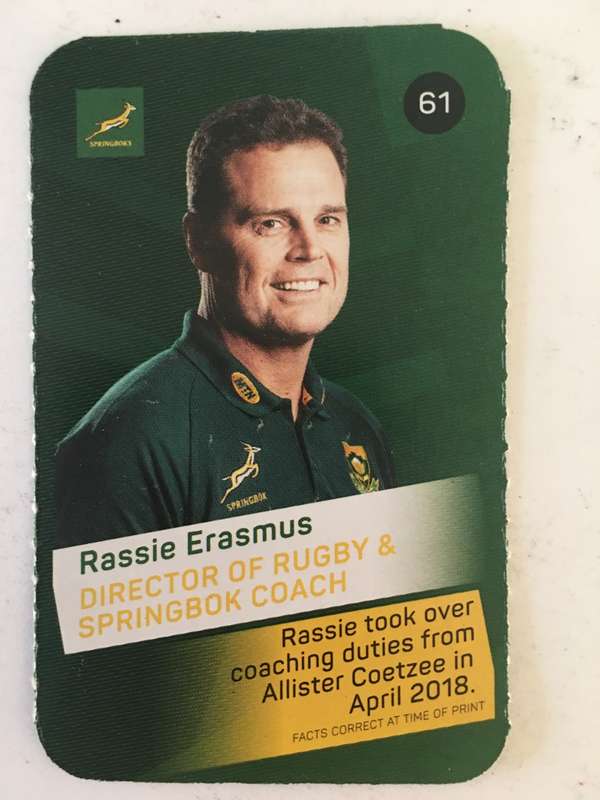 SPRINGBOK TRADING CARD  - PICK N PAY SUPER CARDS - NO. 61 -