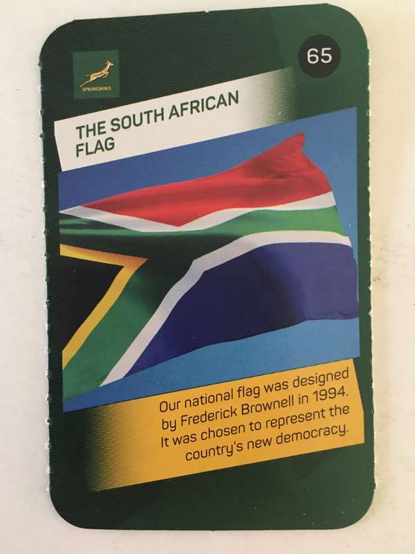 SPRINGBOK TRADING CARD  - PICK N PAY SUPER CARDS - NO. 65 -