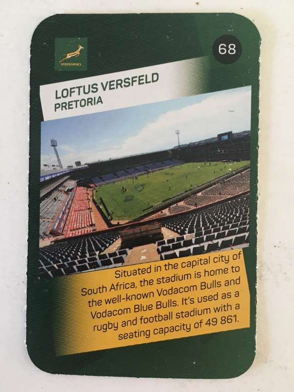 SPRINGBOK TRADING CARD  - PICK N PAY SUPER CARDS - NO. 68 -