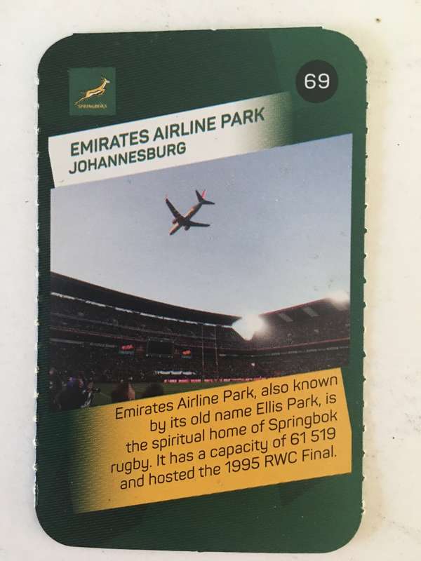SPRINGBOK TRADING CARD  - PICK N PAY SUPER CARDS - NO. 69 -