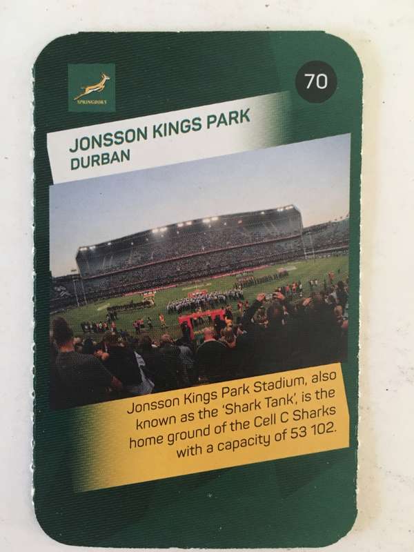 SPRINGBOK TRADING CARD  - PICK N PAY SUPER CARDS - NO. 70 -