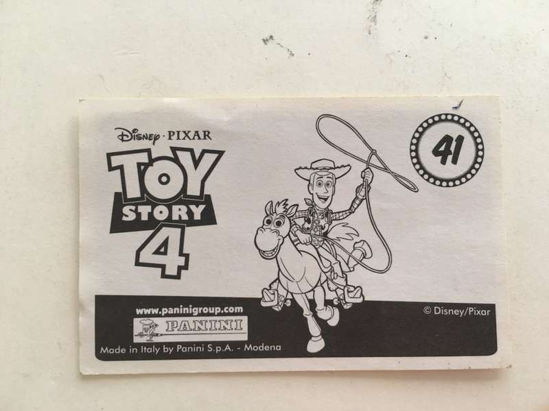 PANINI - DISNEY PIXAR TOY STORY 4 COLLECTOR STICKER -NO 41