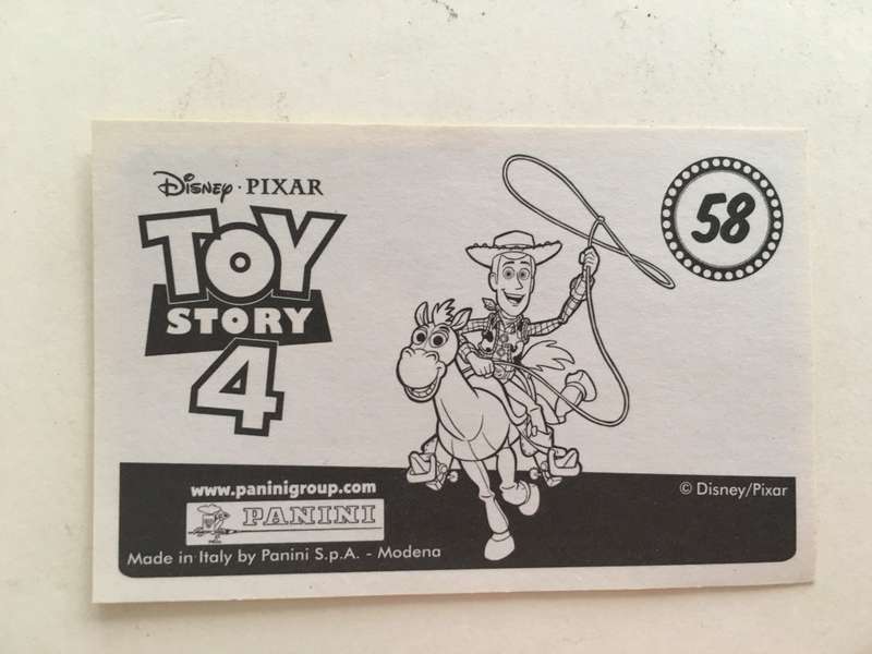 PANINI - DISNEY PIXAR TOY STORY 4 COLLECTOR STICKER -NO 58
