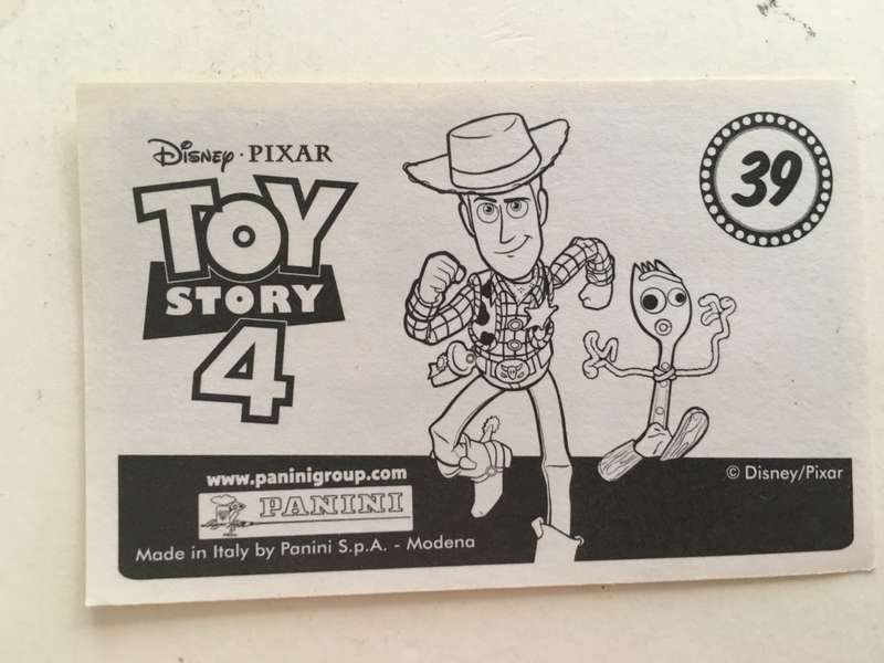 PANINI - DISNEY PIXAR TOY STORY 4 COLLECTOR STICKER -NO 39