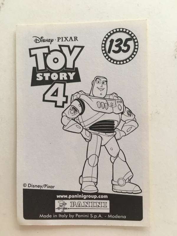 PANINI - DISNEY PIXAR TOY STORY 4 COLLECTOR STICKER -NO 135