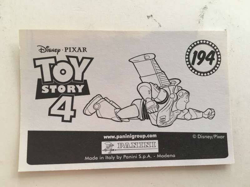 PANINI - DISNEY PIXAR TOY STORY 4 COLLECTOR STICKER -NO 194