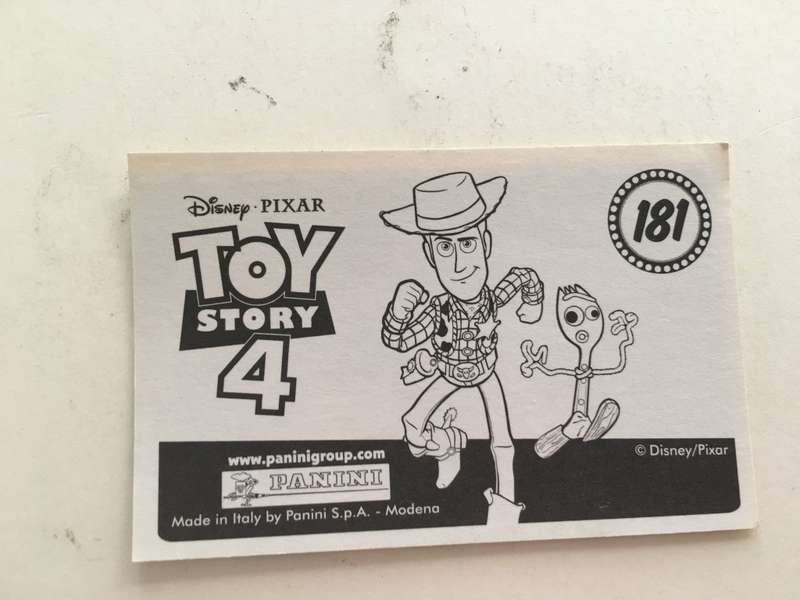 PANINI - DISNEY PIXAR TOY STORY 4 COLLECTOR STICKER -NO 181