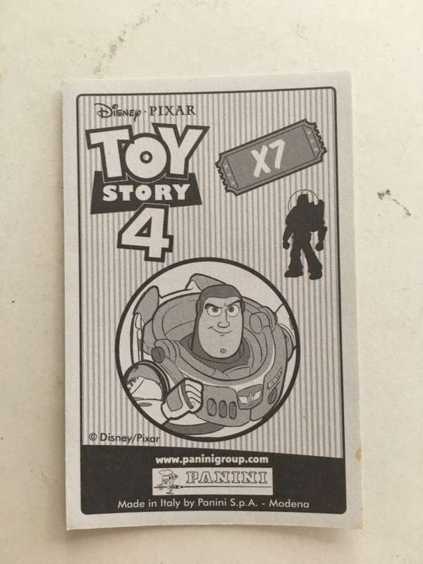 PANINI - DISNEY PIXAR TOY STORY 4 COLLECTOR STICKER -NO X7 / FOIL