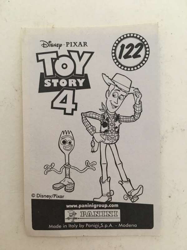 PANINI - DISNEY PIXAR TOY STORY 4 COLLECTOR STICKER -NO 122