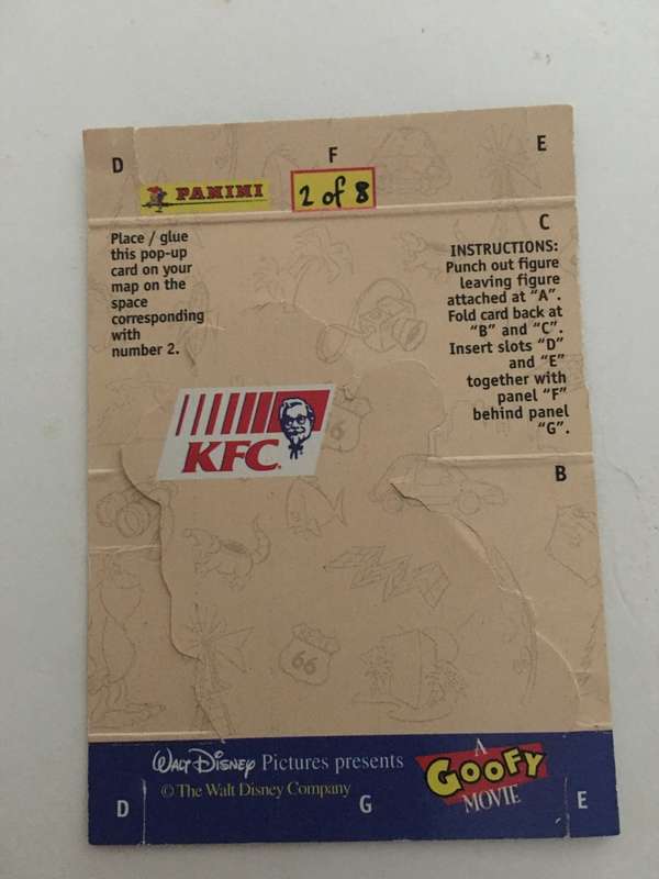 PANINI KFC TRADING CARD   A GOOFY MOVIE  NO. 2 - PJ