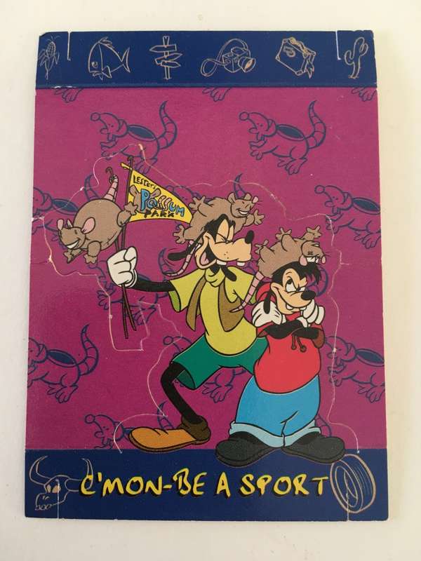 PANINI KFC TRADING CARD   A GOOFY MOVIE  NO. 5 - C'MON - BE A SPORT