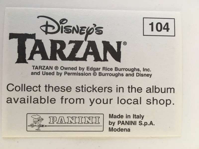 PANINI DISNEY''S - TARZAN  TRADING STICKER - NO. 104