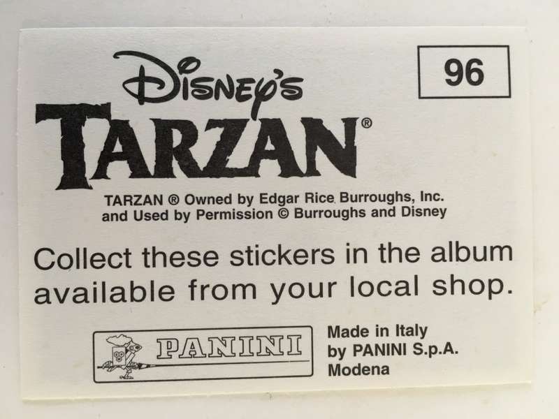 PANINI DISNEY''S - TARZAN  TRADING STICKER - NO. 96
