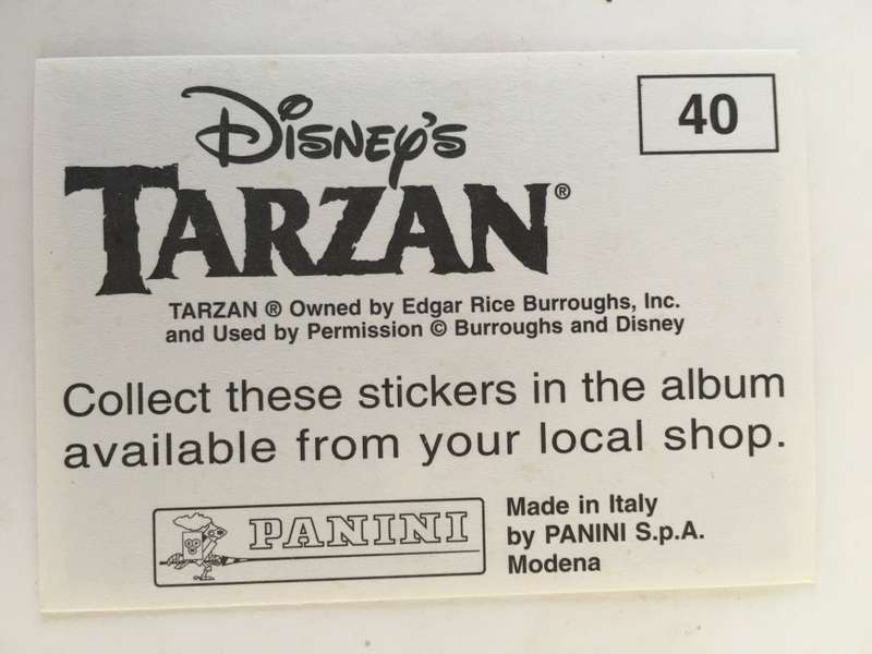 PANINI DISNEY''S - TARZAN  TRADING STICKER - NO. 40