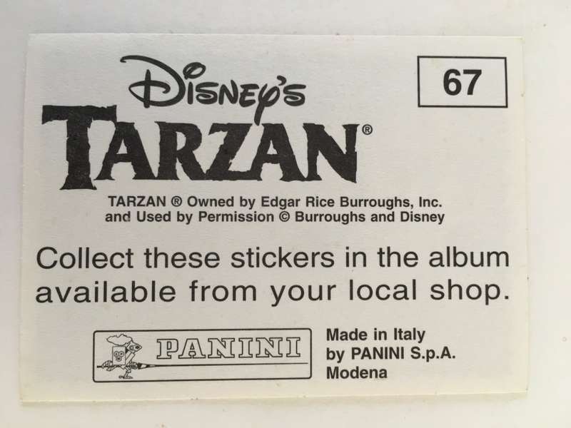 PANINI DISNEY''S - TARZAN  TRADING STICKER - NO. 67