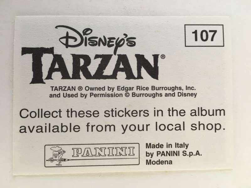 PANINI DISNEY''S - TARZAN  TRADING STICKER - NO. 107