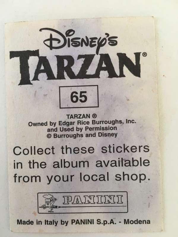 PANINI DISNEY''S - TARZAN  TRADING STICKER - NO. 65