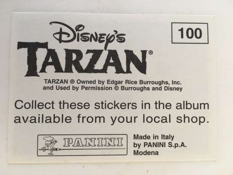 PANINI DISNEY''S - TARZAN  TRADING STICKER - NO. 100