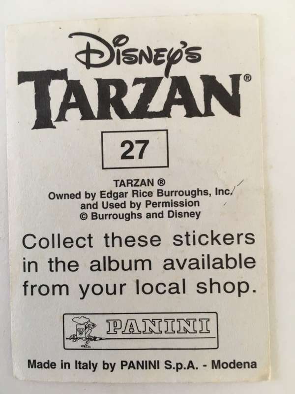 PANINI DISNEY''S - TARZAN  TRADING STICKER - NO. 27