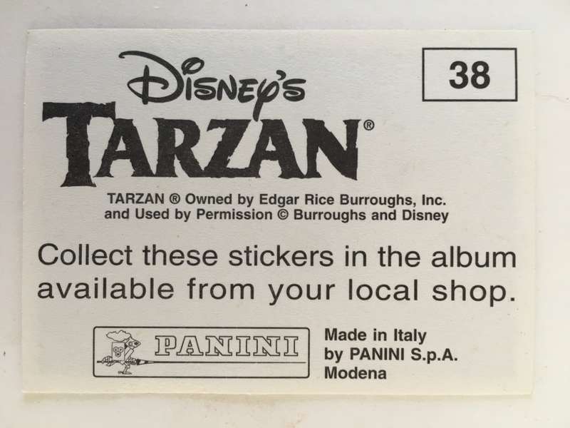 PANINI DISNEY''S - TARZAN  TRADING STICKER - NO. 38