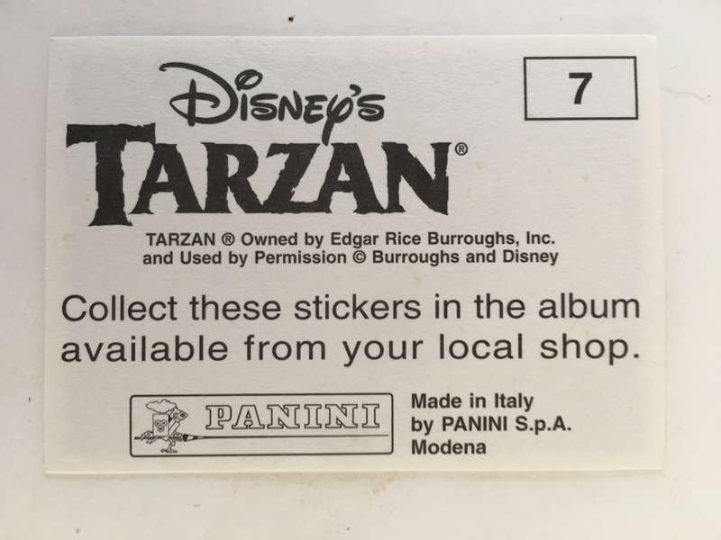 PANINI DISNEY''S - TARZAN  TRADING STICKER - NO. 7
