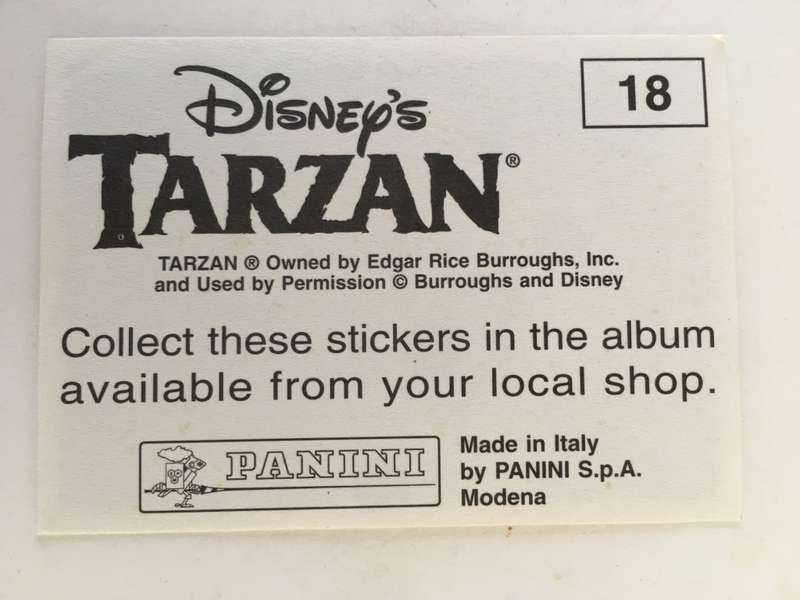 PANINI DISNEY''S - TARZAN  TRADING STICKER - NO. 18