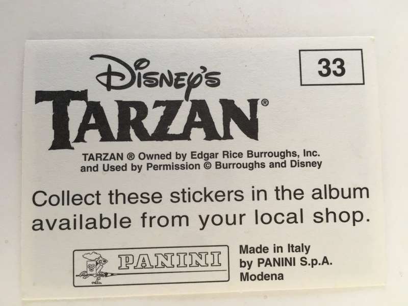 PANINI DISNEY''S - TARZAN  TRADING STICKER - NO. 33
