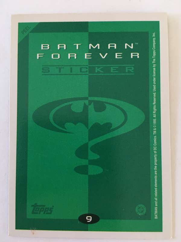TOPPS BATMAN FOREVER TRADING STICKER NO. 9