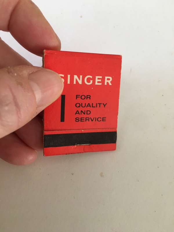 VINTAGE MATCH BOOK - SINGER