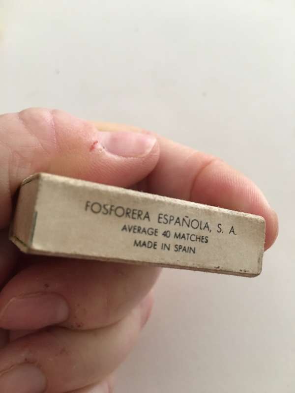 VINTAGE MATCH BOX HAS MATCHES