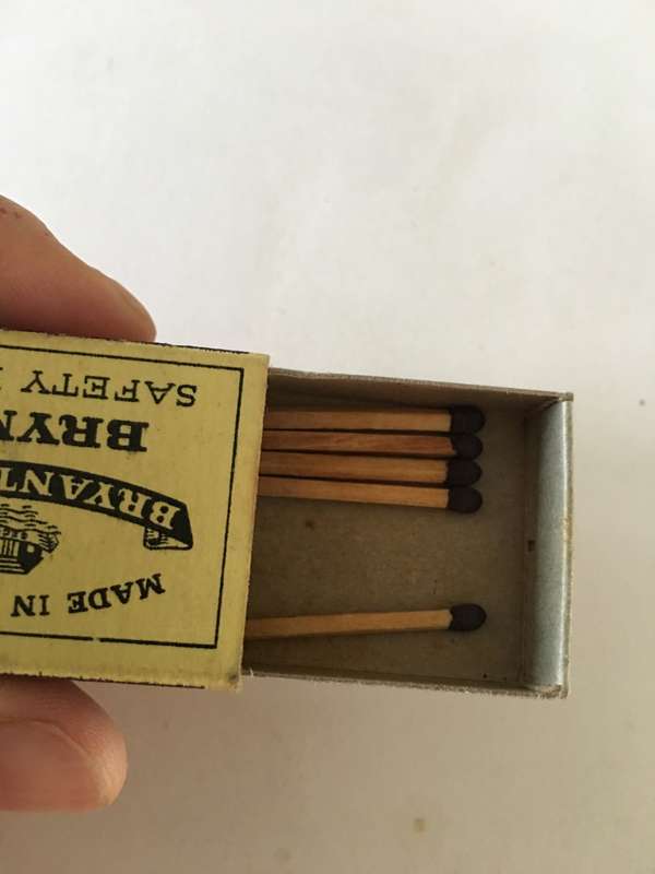 VINTAGE MATCH BOX WITH MATCHES