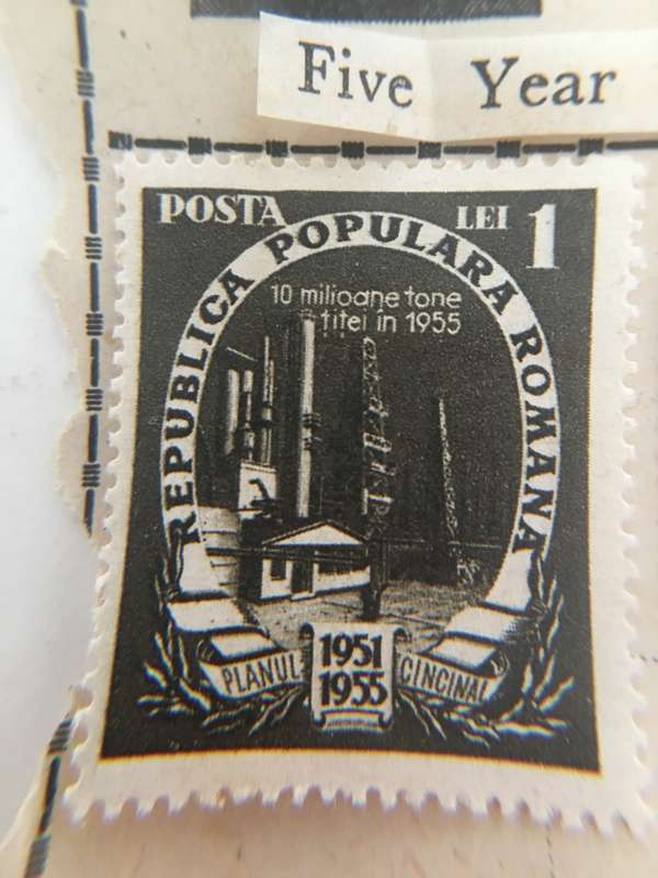 UNUESED  MOUNTED ROUMANIA  5 YEAR PLAN COMMORATIVES STAMPS