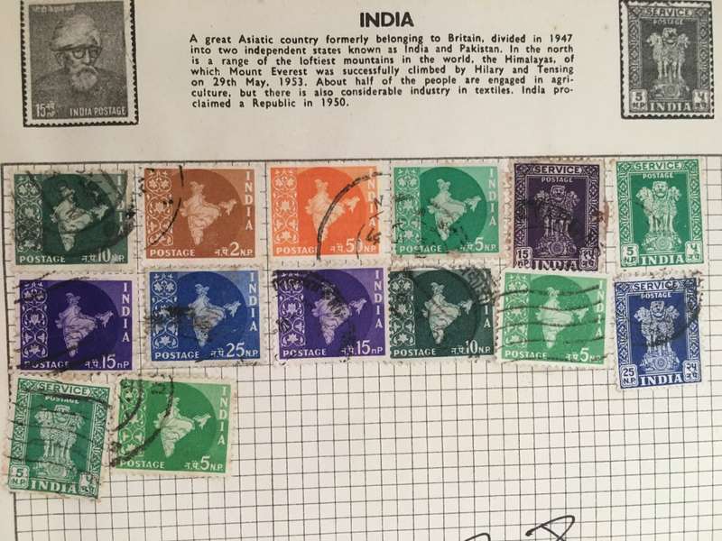 INDIA LOT OF STAMPS MOUNTED