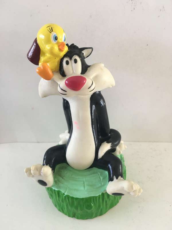 VINTAGE  PVC LOONEY TUNES SYLVESTOR AND TWEETY - WARNER BROTHERS - 1998