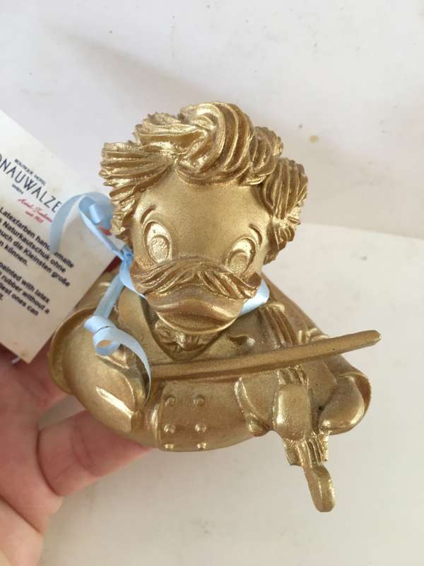 VINTAGE DONALD PVC JOHANN STRAUSS SQUEAKY TOY
