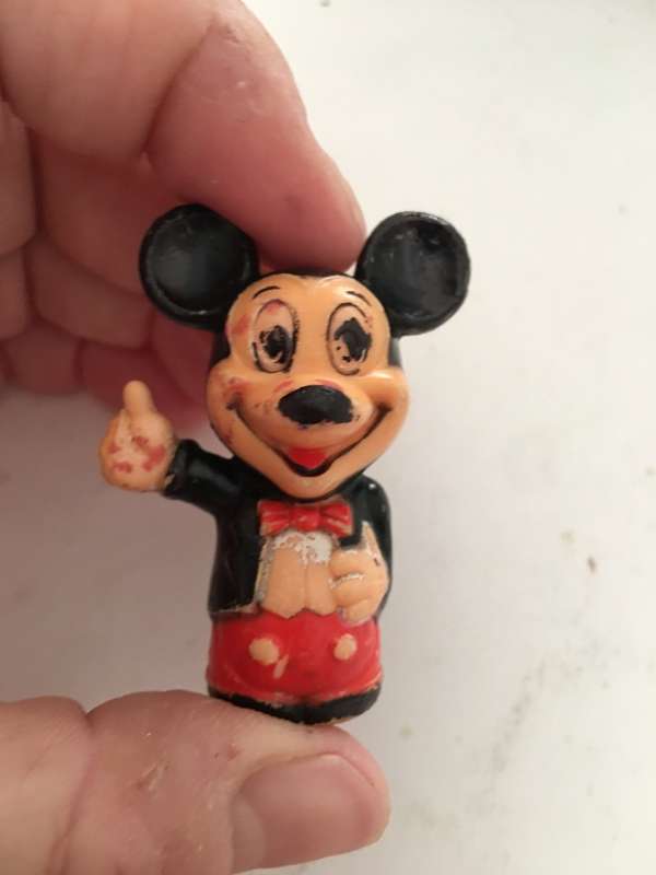VINTAGE PVC MICKEY MOUSE SMALL FIGURE REDUCED DUE PAINT TLC