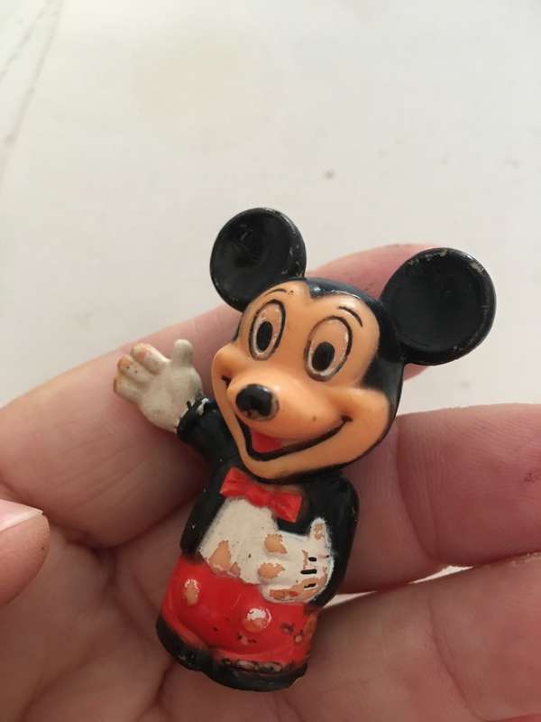 VINTAGE PVC MICKEY MOUSE SMALL FIGURE REDUCED DUE PAINT TLC