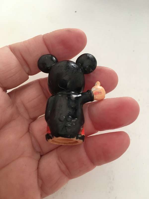 VINTAGE PVC MICKEY MOUSE SMALL FIGURE REDUCED DUE PAINT TLC