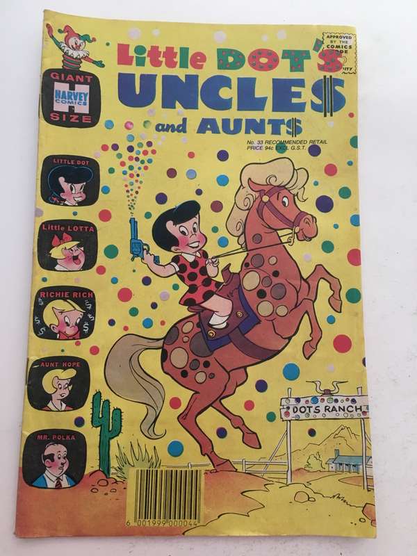 GIANT HARVEY COMICS - A SOUTH AFRICAN COMIC - LITTLE DOT'S UNCLES AND AUNTS - NO. 33 - 1989