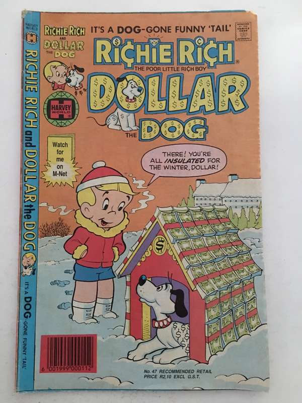 HARVEY WORLD COMICS - RICHIE RICH DOLLAR DOG - NO. 47 - 1991