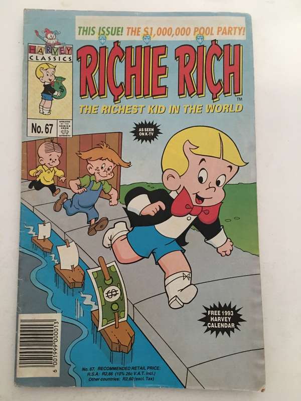 HARVEY CLASSICS COMICS -  RICHIE RICH - NO. 67 - 1992