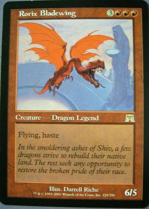 Rorix Bladewing bid per card