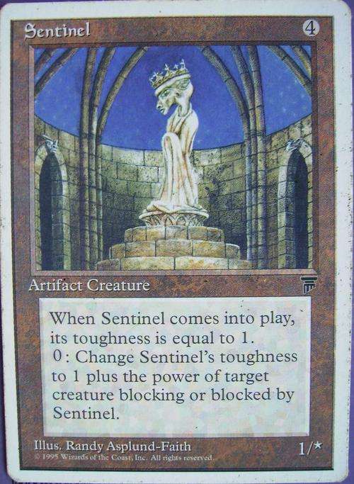 Magic the Gathering Sentinel bid per card (Rare)