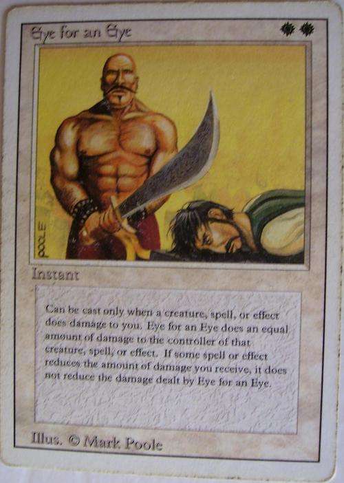 Magic the Gathering Eye for an Eye bid per card (Rare)