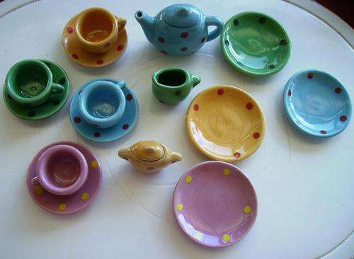 Porcelain kiddies tea party set