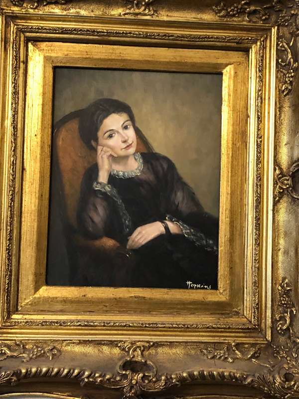 BEAUTIFUL PORTRAIT WITH GILDED FRAME
