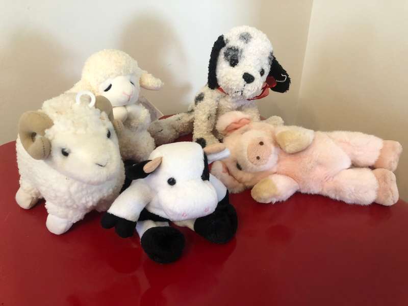 MIX BUNCH OF 5 CUTE ANIMAL SOFT TOYS - ALL IN VERY GOOD CONDITION